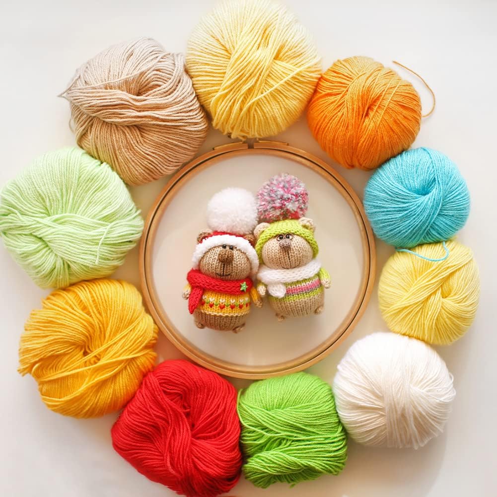Surakey 2PCS Crochet Knitting for Sweater Scarf | 50G Acrylic Soft