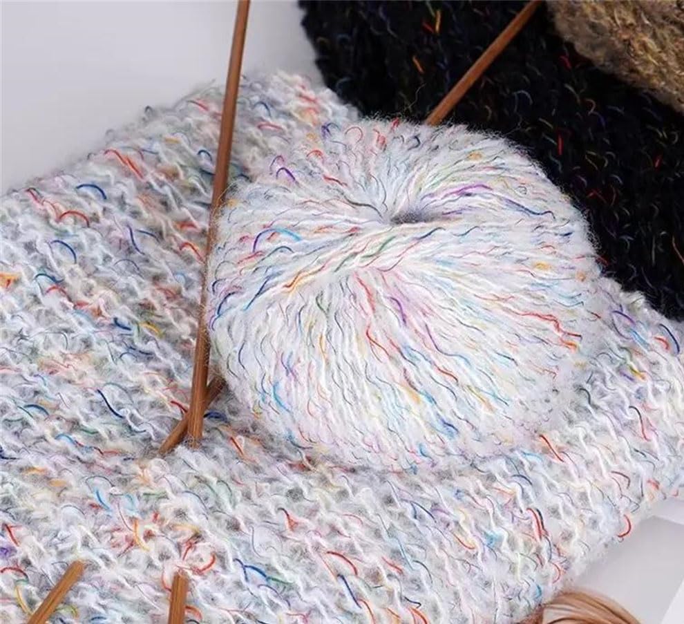 300G Gradient Wool Cotton Blend Yarn, Multicolor Yarn Ball For