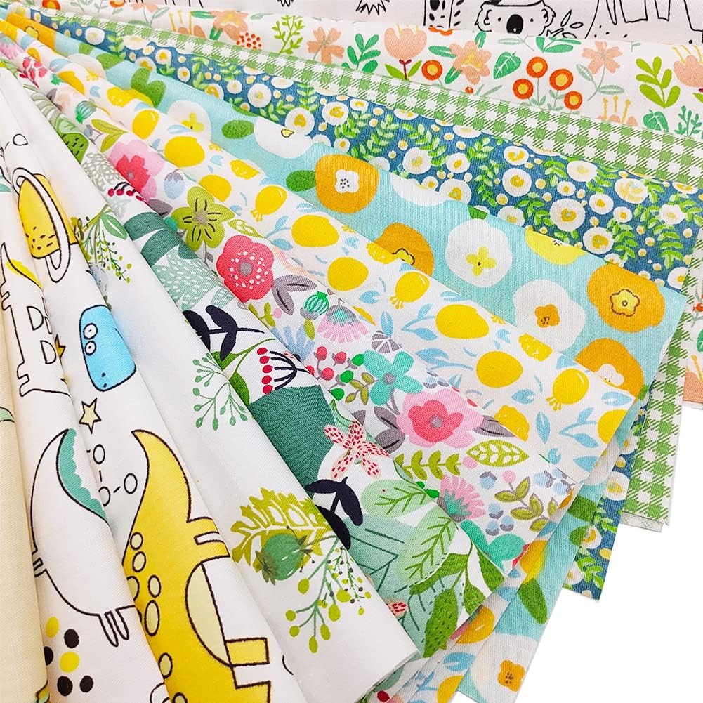 56pcs Cotton 9.8” x 9.8”(25cm x 25cm) Quilting Fabric Bundles, Pre-Cut