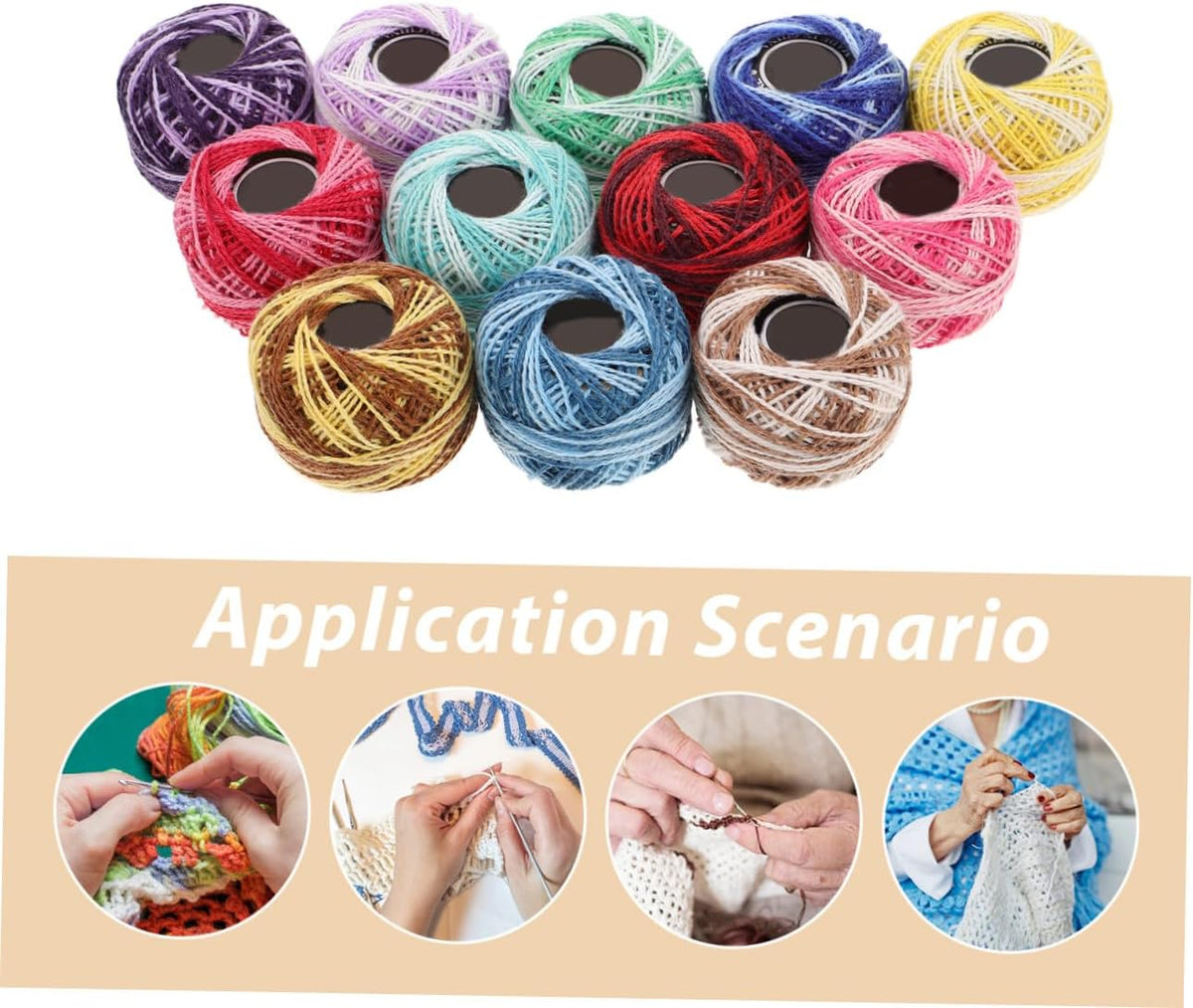 Cotton Embroidery Floss Set for Boy Girl Beginners 12 Pieces