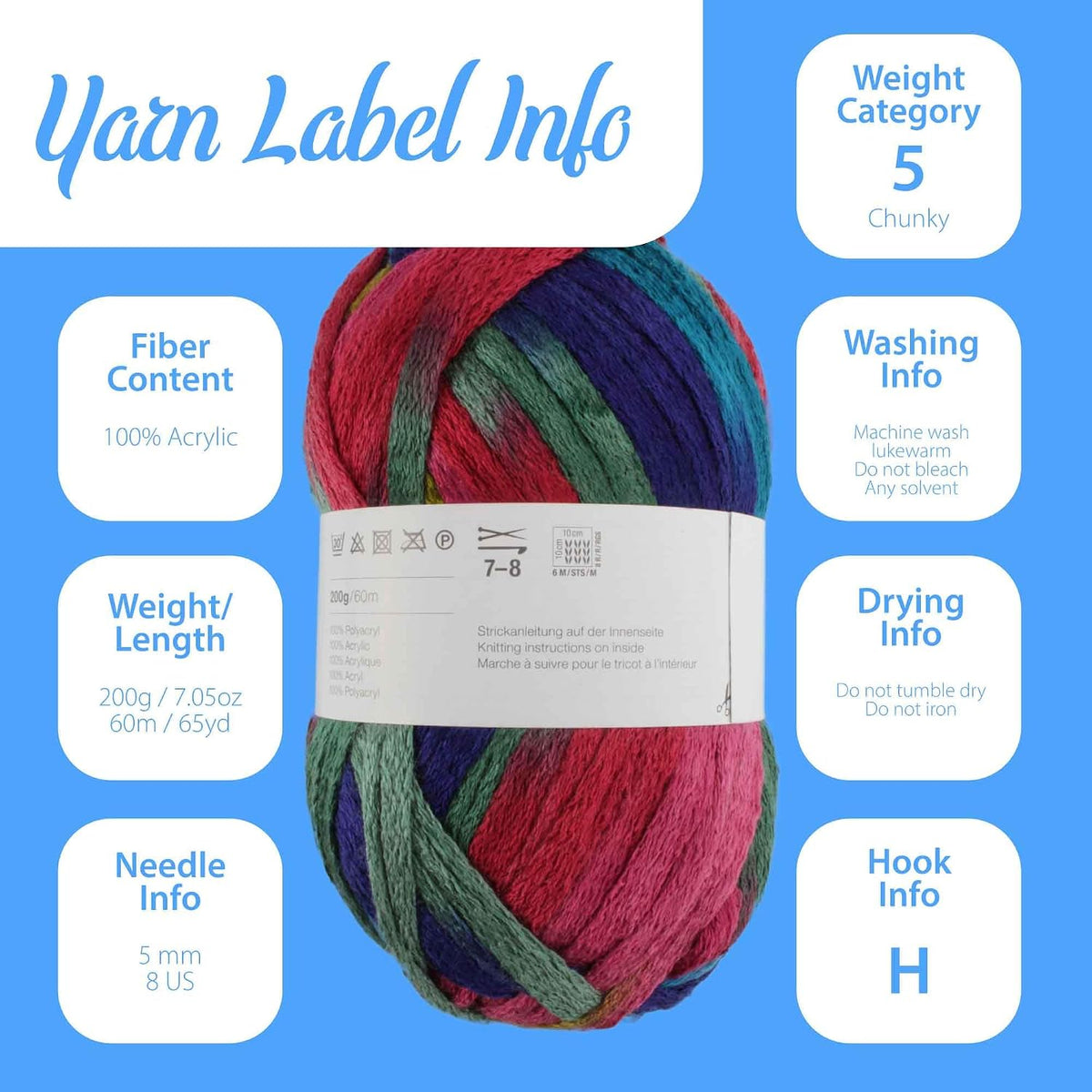 JubileeYarn Mesh Fishnet Yarn - Chunky Acrylic - 200g/Skein - Red