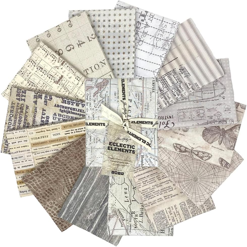 Tim Holtz Eclectic Elements Low Volume 14 Fat Quarters FreeSpirit