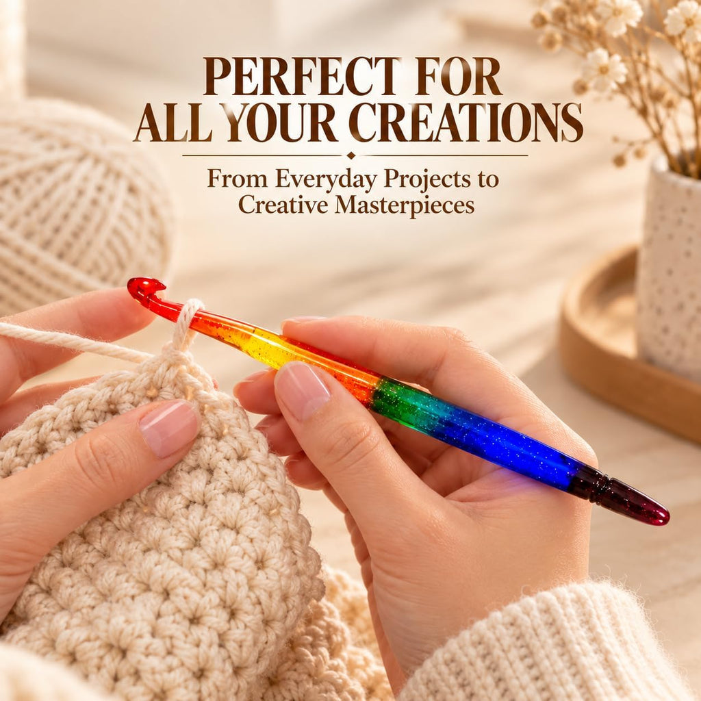 Ommi Ergonomic Handle Crochet Hooks | Handcrafted 7’’ Crochet Hook