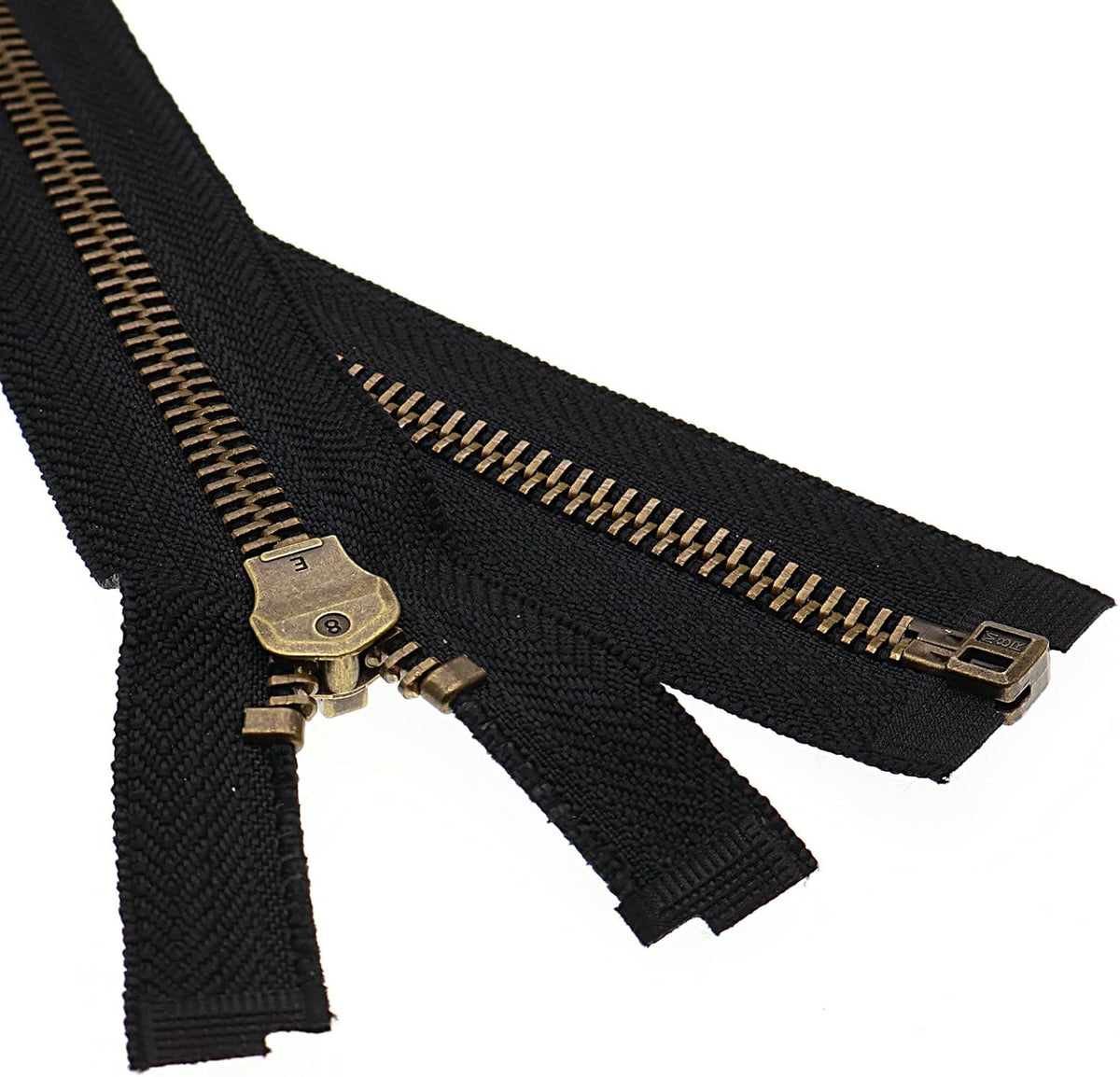 Leekayer #8 26 Inch Antique Brass Zipper for Jackets, Coats, Crafts