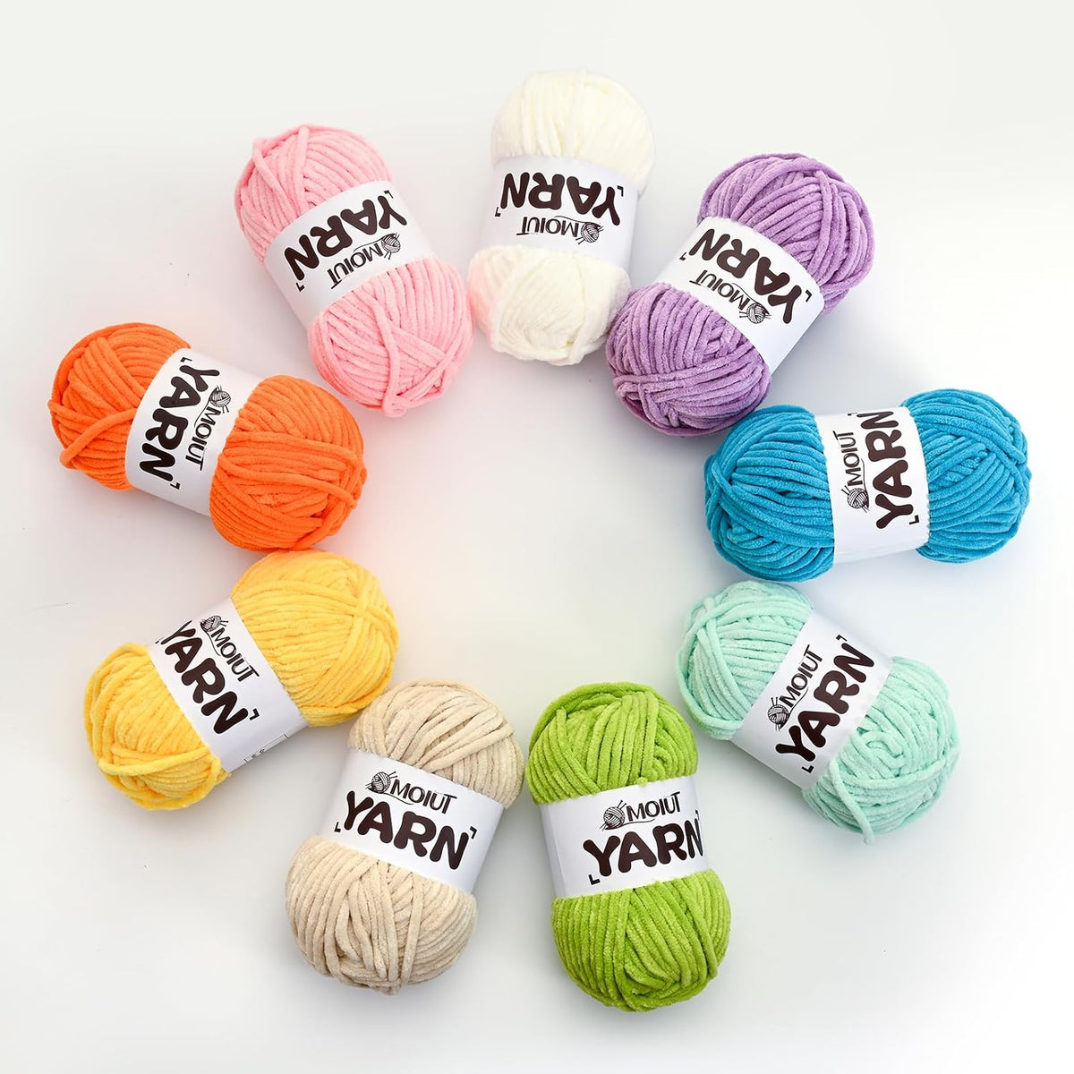 Fluffy Chenille Yarn for Crocheting, Chunky Velvet Yarns for Crochet