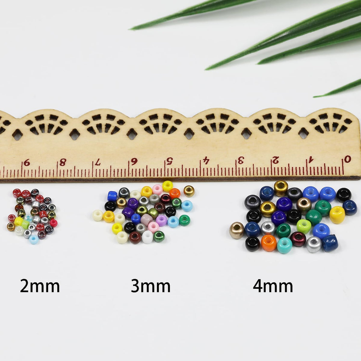 7200+pcs Size 4mm Glass Seed Beads for Making Jewelry, 48 Colors