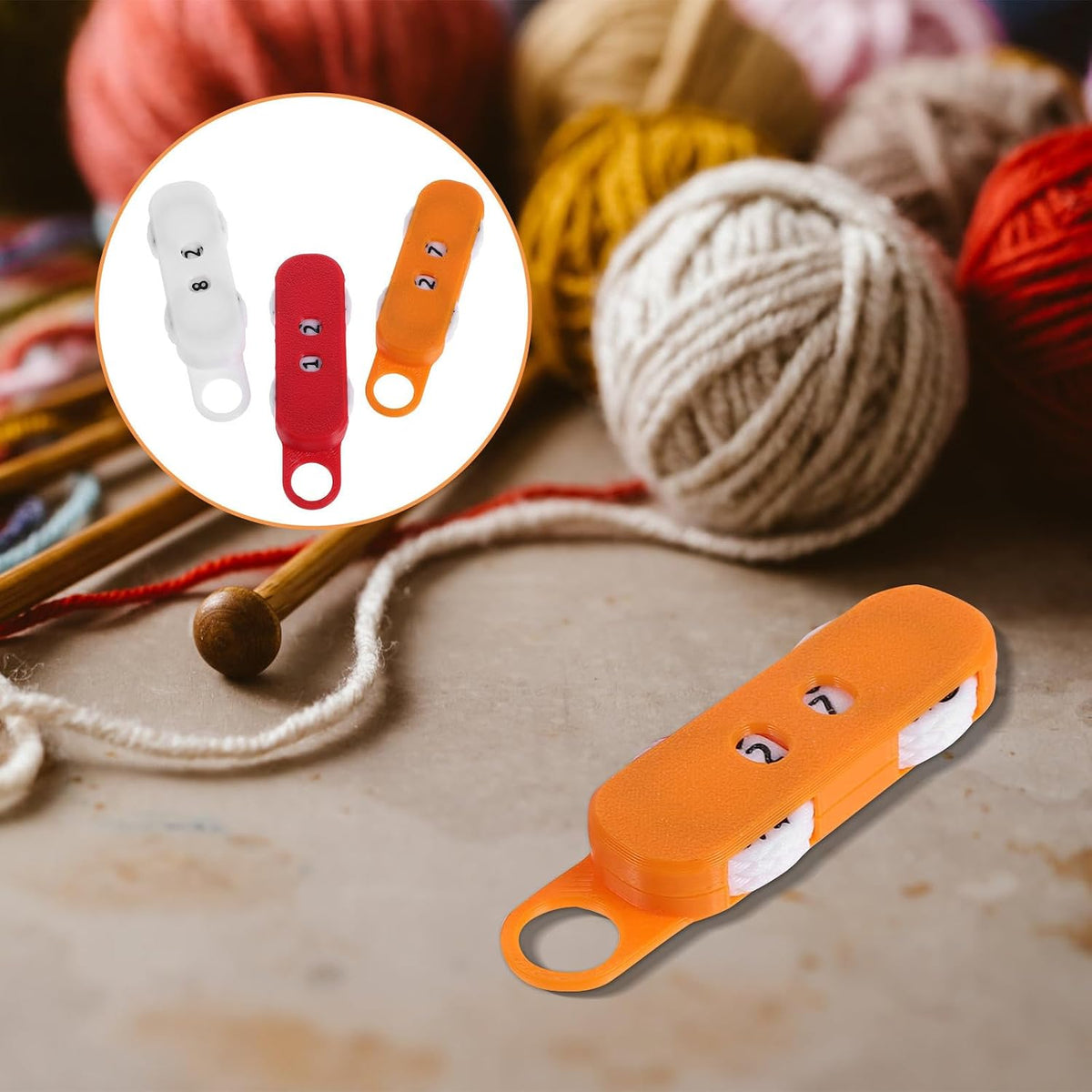 Winter Knitting Row Counter for Sweaters and Crochet Hooks 3Pcs