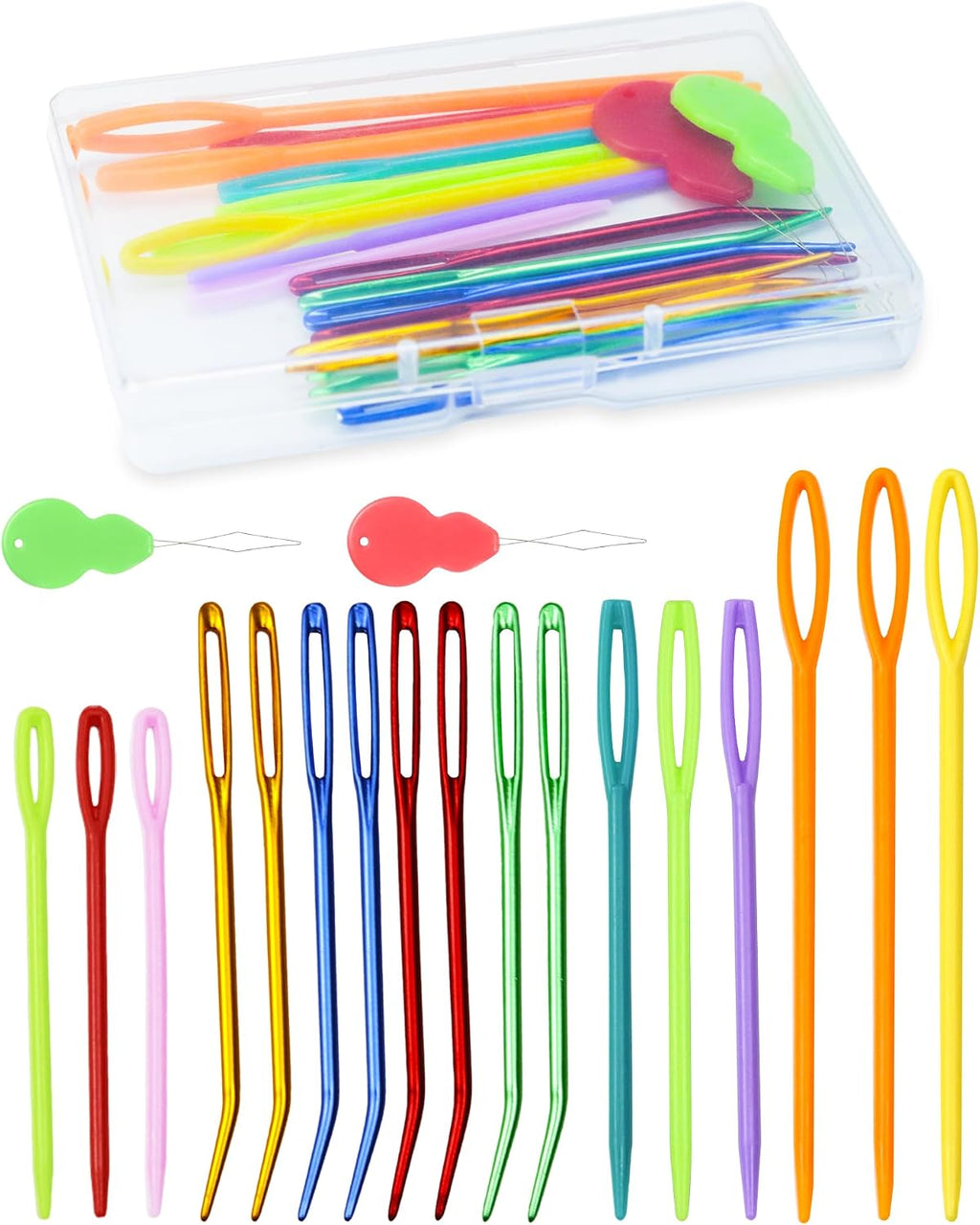 FIVEIZERO 19 Pcs Yarn Needles Set, Assorted Yarn Needles Bent Tapestry