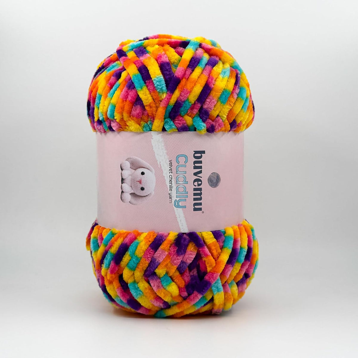 Cuddly Velvet Chenille Yarn, Super Soft Bulky, Rainbow