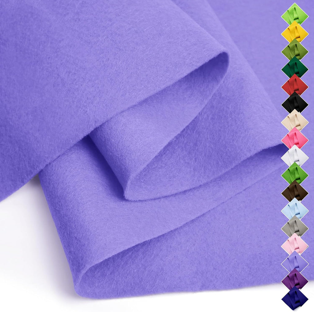 Soft Felt Fabric Sheet 18" x 36", 1.6mm Acrylic Craft Felt, Lavender