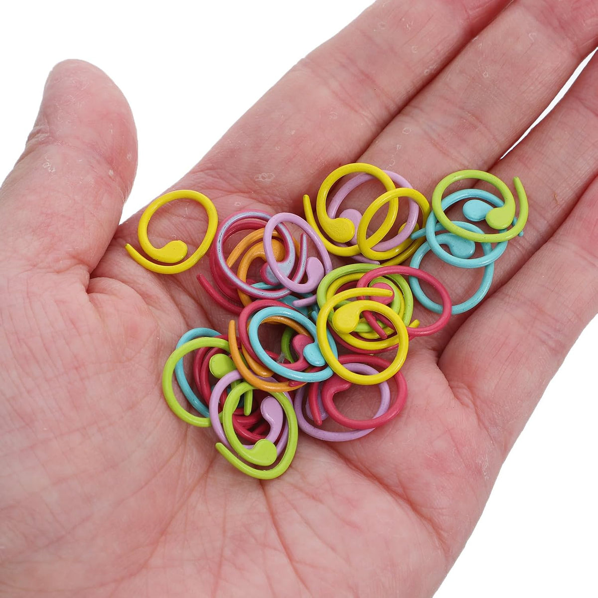 50Pcs Metal Spiral Stitch Markers for Knitting Crochet Projects