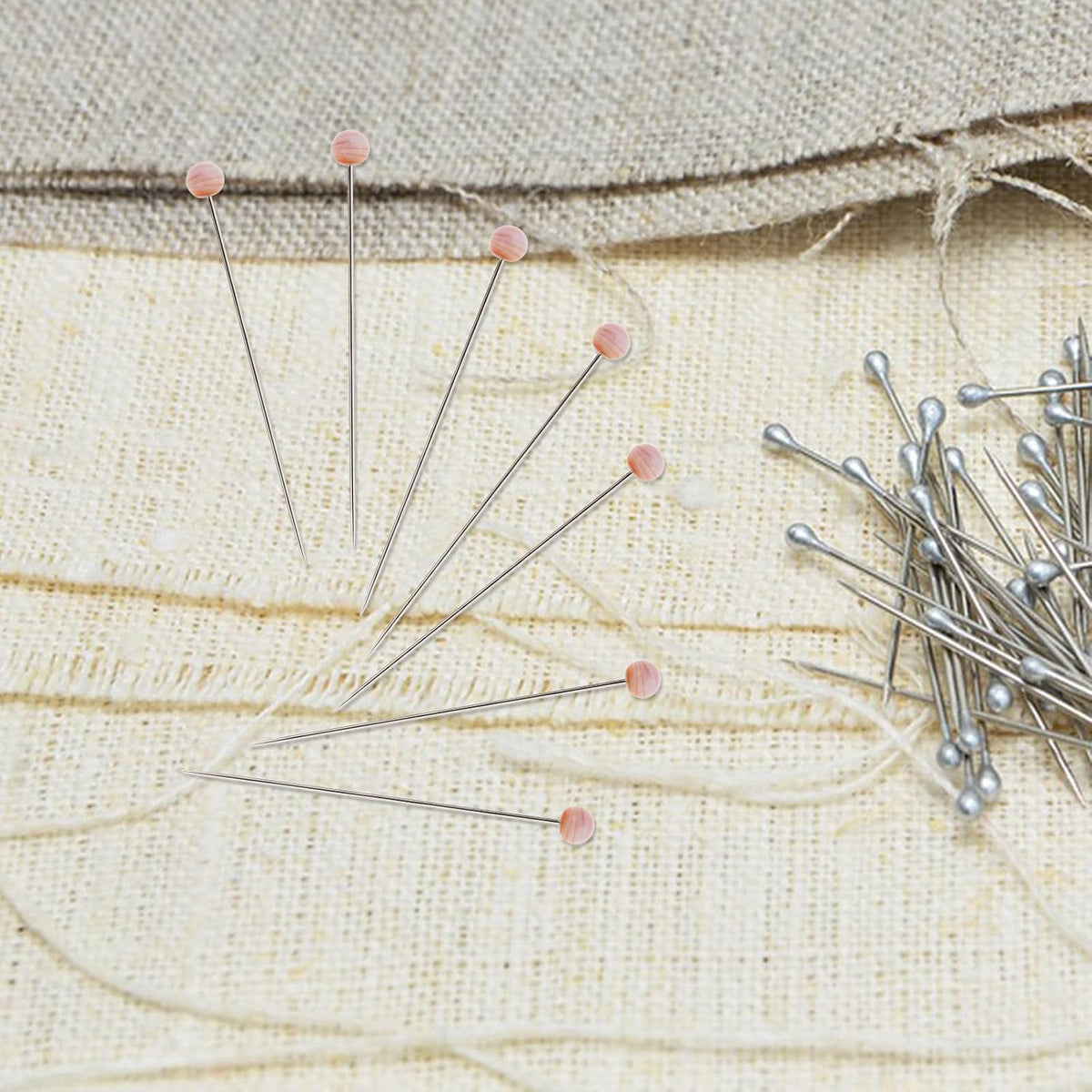 200pcs Glass Head Straight Pins for Sewing, Florists, Jewelry Makers
