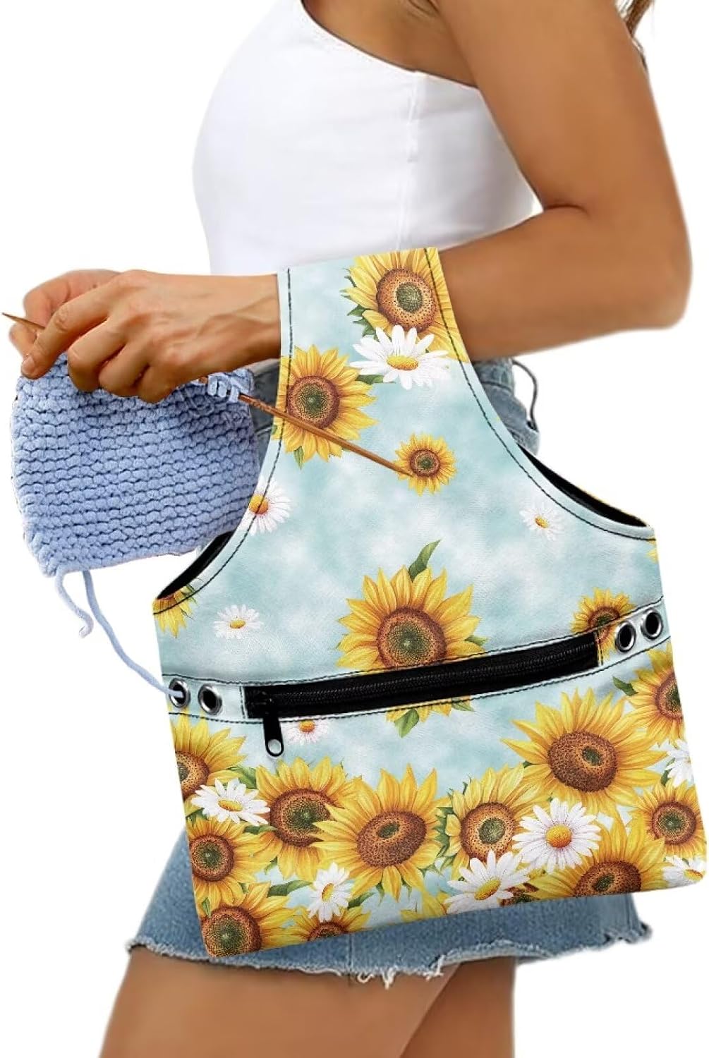 ZCFYGDX Embroidery Tools Sewing Organizer - Fresh Daisy Sunflower