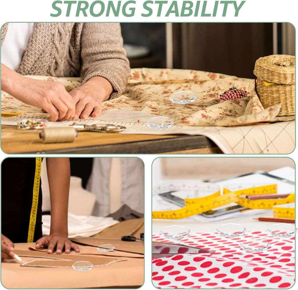 10 Pack Glass Pattern Weights Kit, Versatile Portable Sewing Fabric