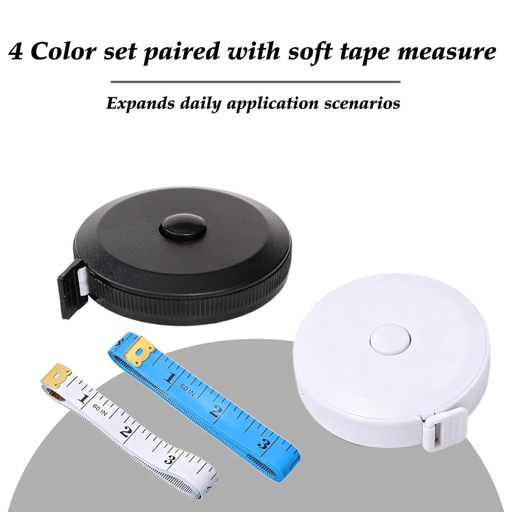 Soft Tape Measure 4 Pack 60" Body Measuring Retractable Cloth Sewing