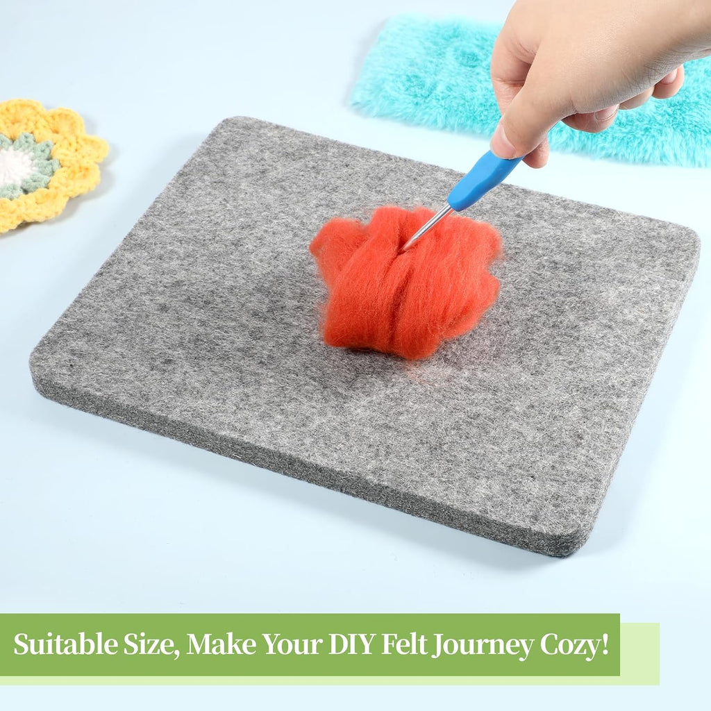 Needle Felting Pad, Grey Sponge Pad, 8×10 in Needle Felting Mat for