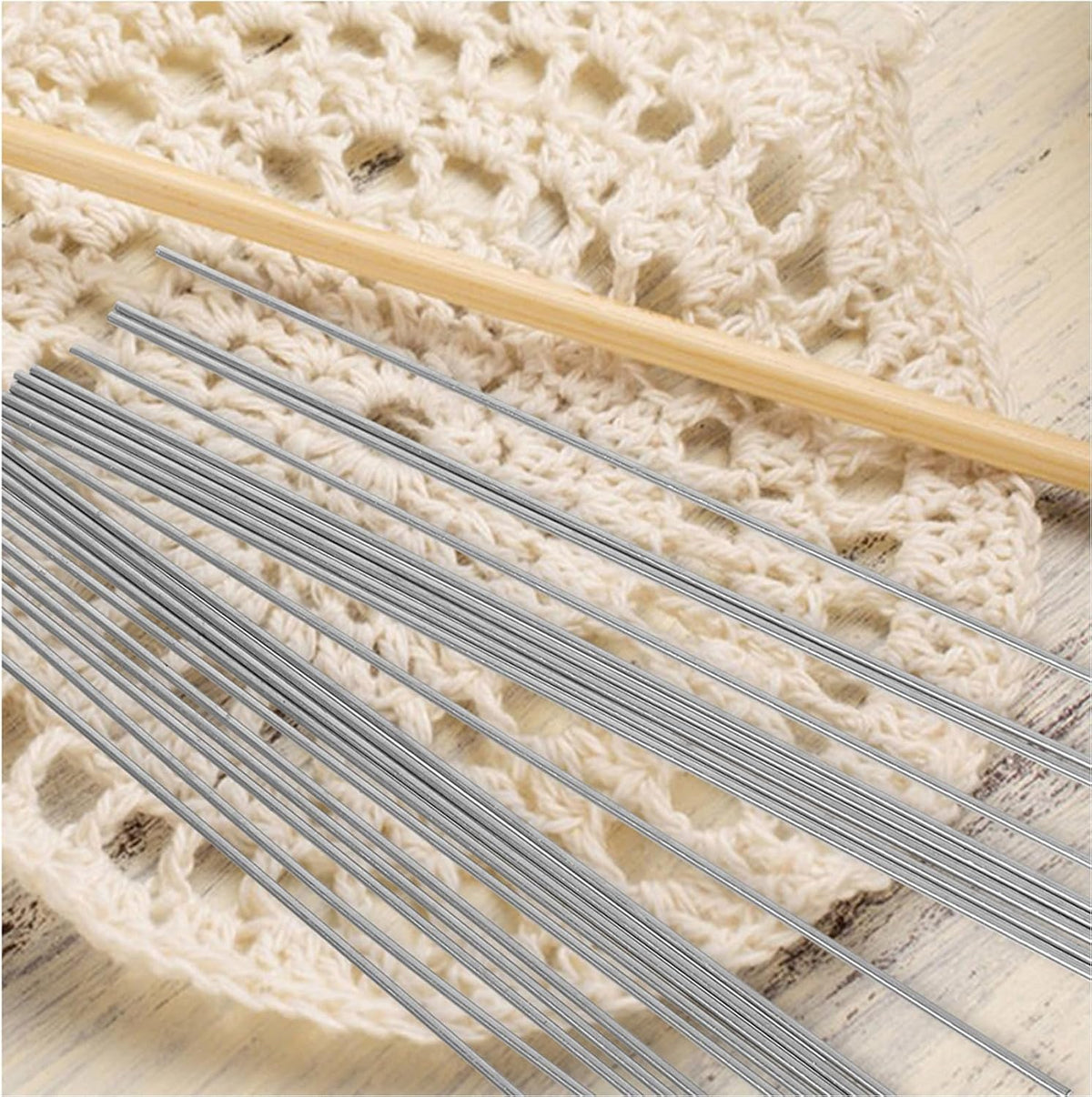 24pcs Inch Stainless Steel Pin Rod for Pegboard Crochet Blocking
