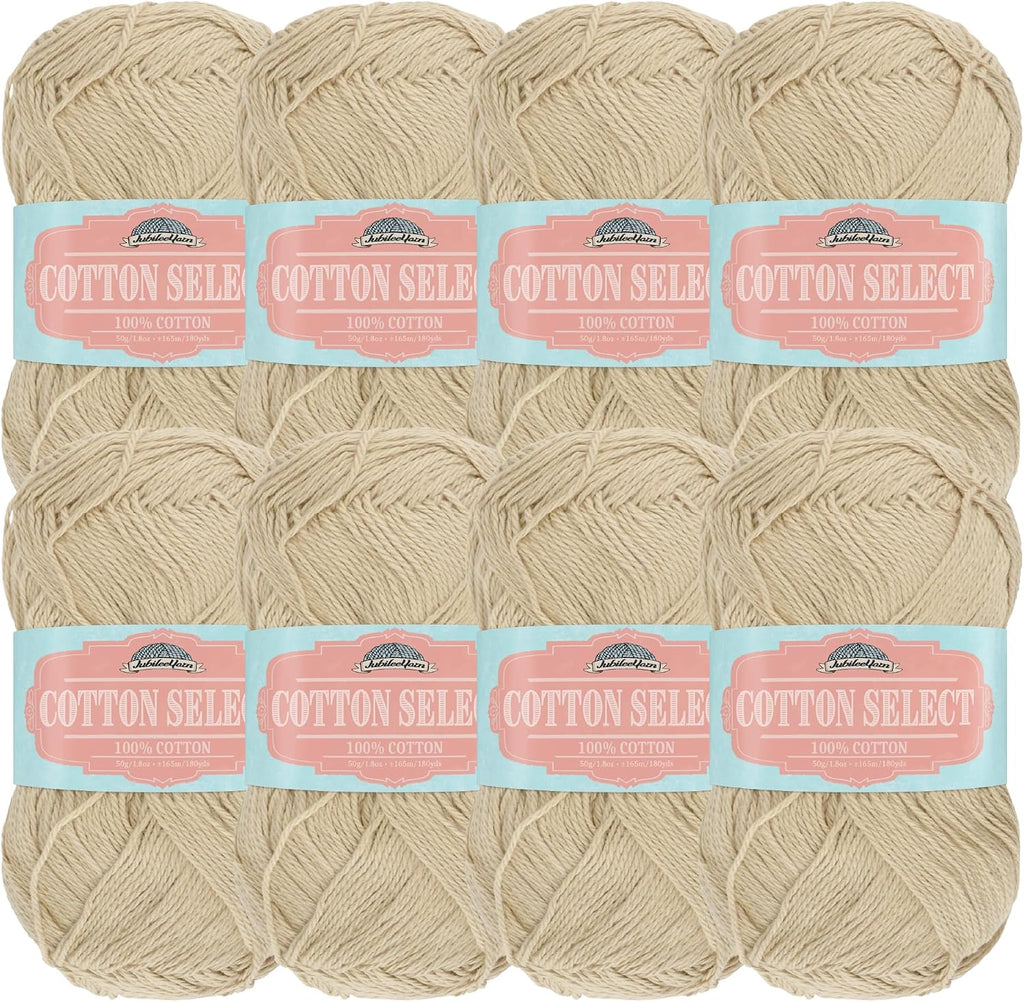 JubileeYarn Cotton Select Yarn - Beechnut Brown - 8 Skeins
