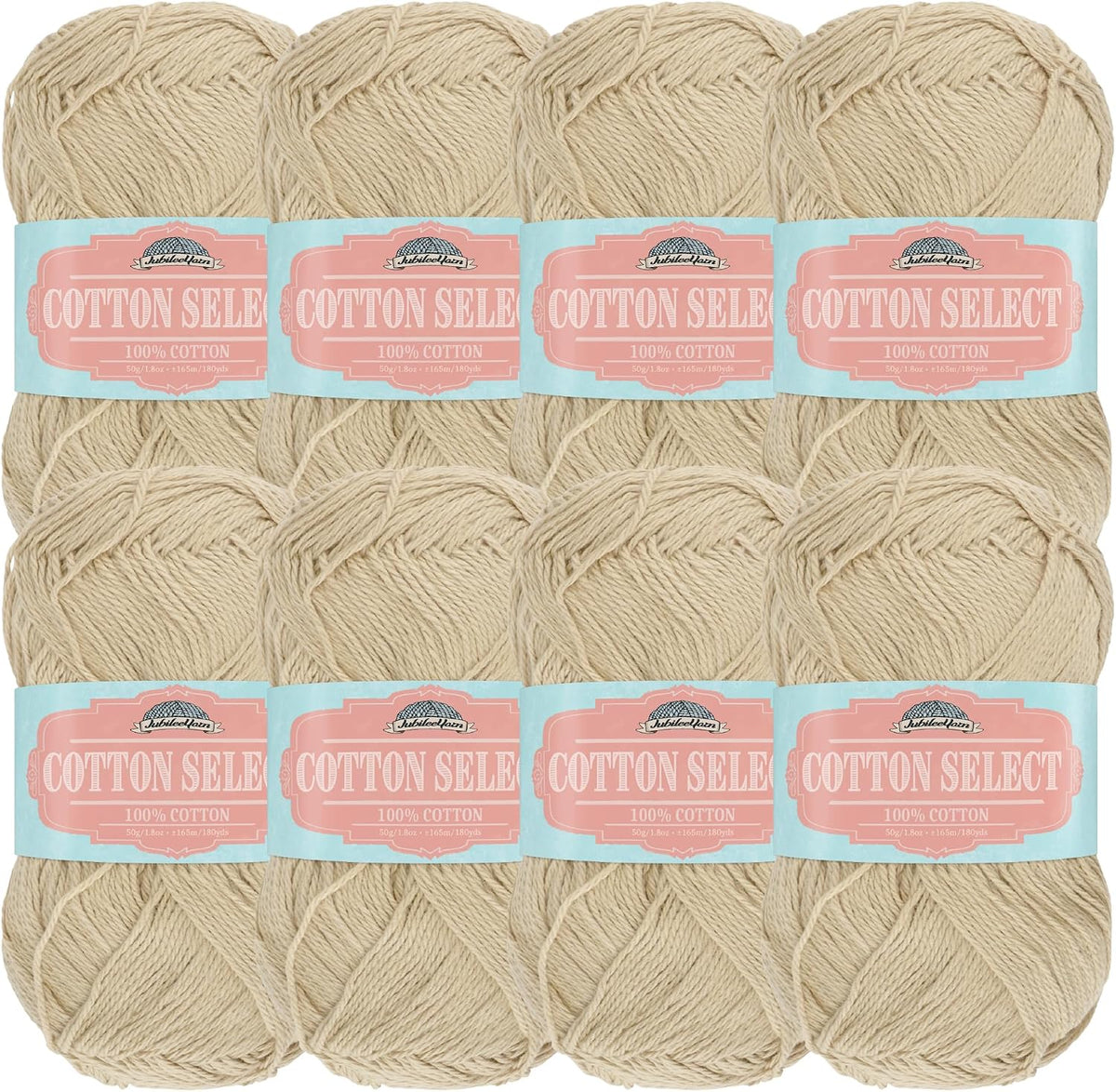 JubileeYarn Cotton Select Yarn - Beechnut Brown - 8 Skeins