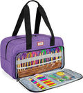 Yarn Storage Bag for Crochet Hooks, Knitting Project, Purple