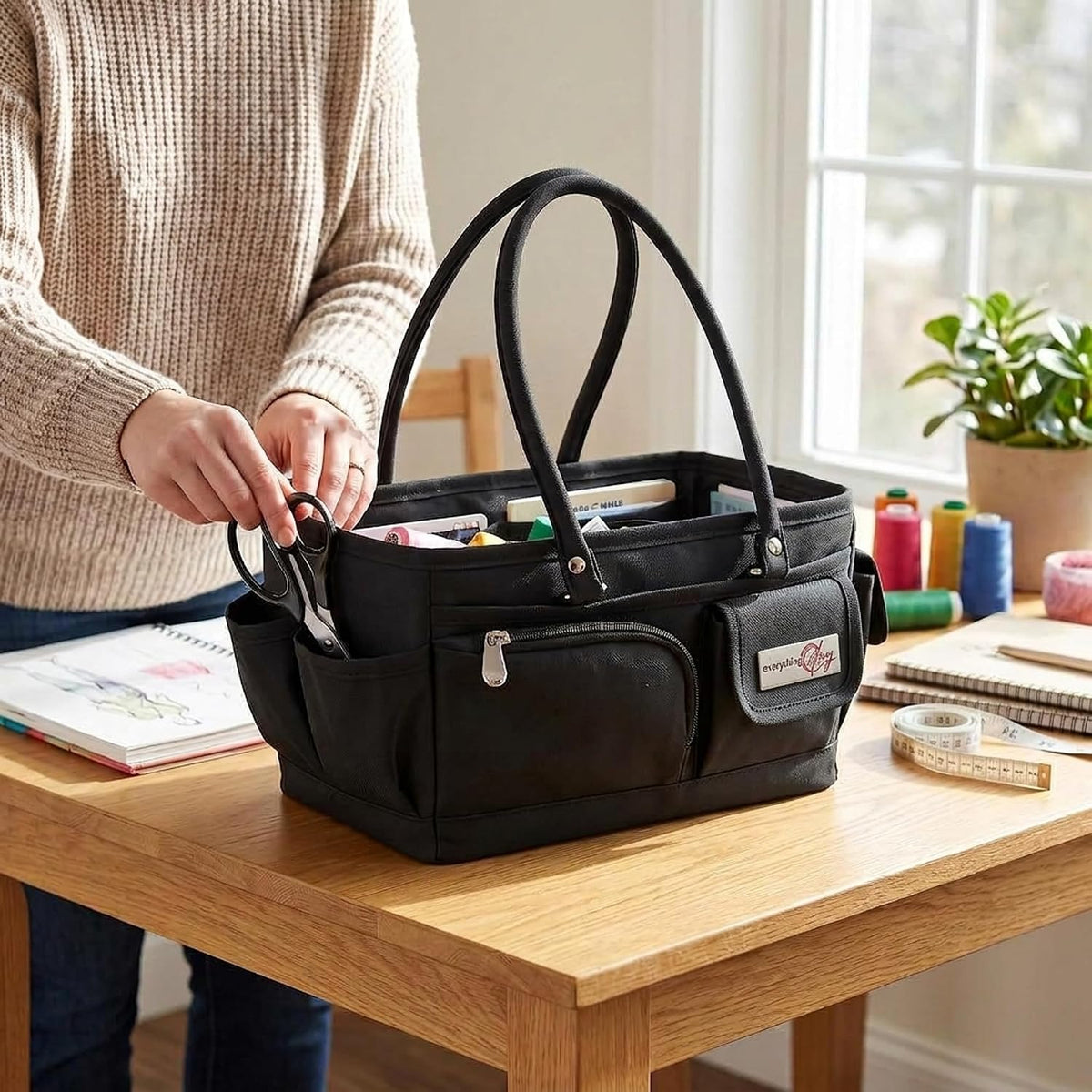 Everything Mary Junior Deluxe Store & Tote Organizer – Black Craft