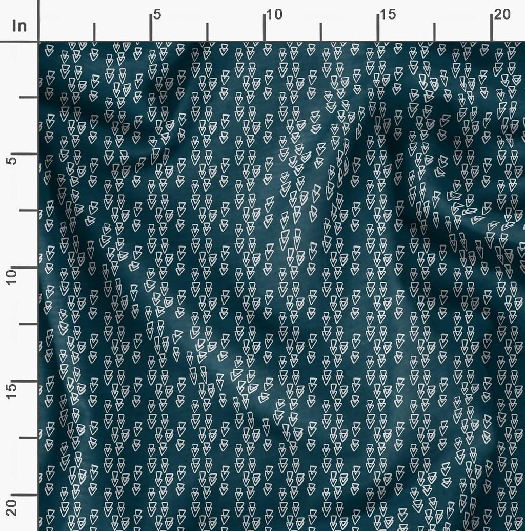 Soimoi Cotton Canvas Blue Fabric - by The Yard - 56 Inch Wide
