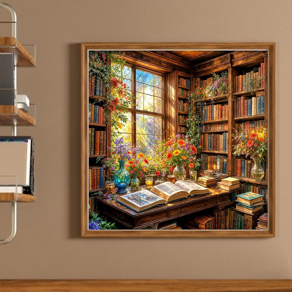 Cozy Study Castle Full 14CT DIY Counted Cross Stitch Kits Home Decor