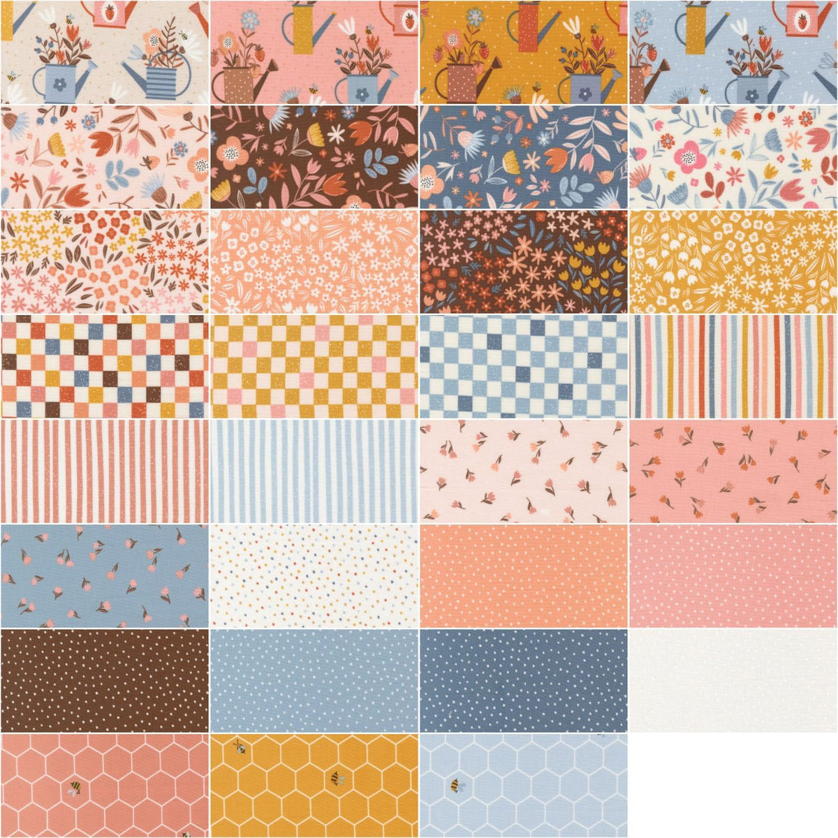 Blossoms and Blooms Charm Pack by Elena Amo 5-Inch Precut Fabric