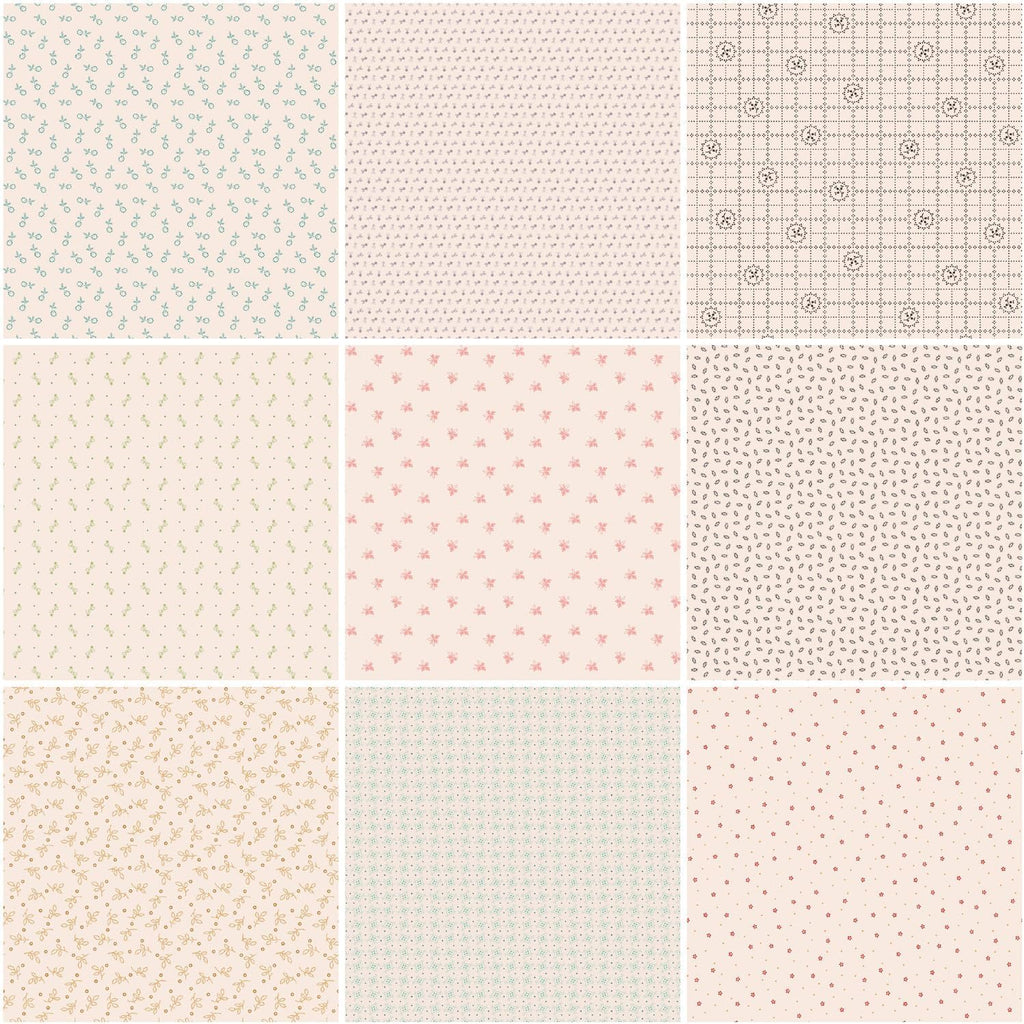 Lori Holt Gentler Times Backgrounds 5" Stacker 42 5-inch Squares Charm