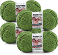 Skinny Chenille Yarn for Crocheting, #2 Green Soft Baby Blanket Fluffy