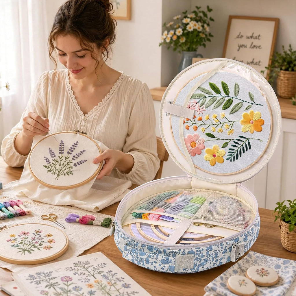 MYBAGZING Embroidery Bag, Hoop Storage Organizer up to 11" for Cross