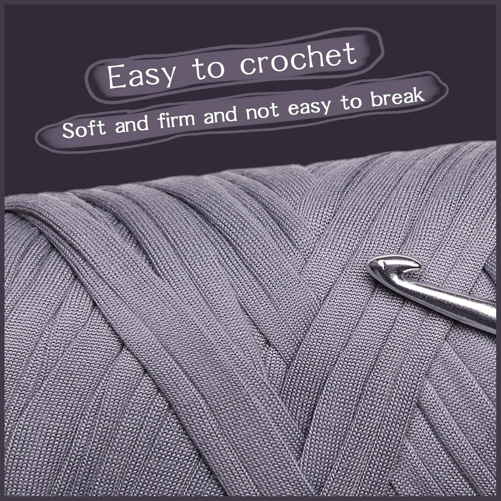 Mooaske 2 Pack T-Shirt Crochet Yarn for DIY Knitting Crochet Cloth