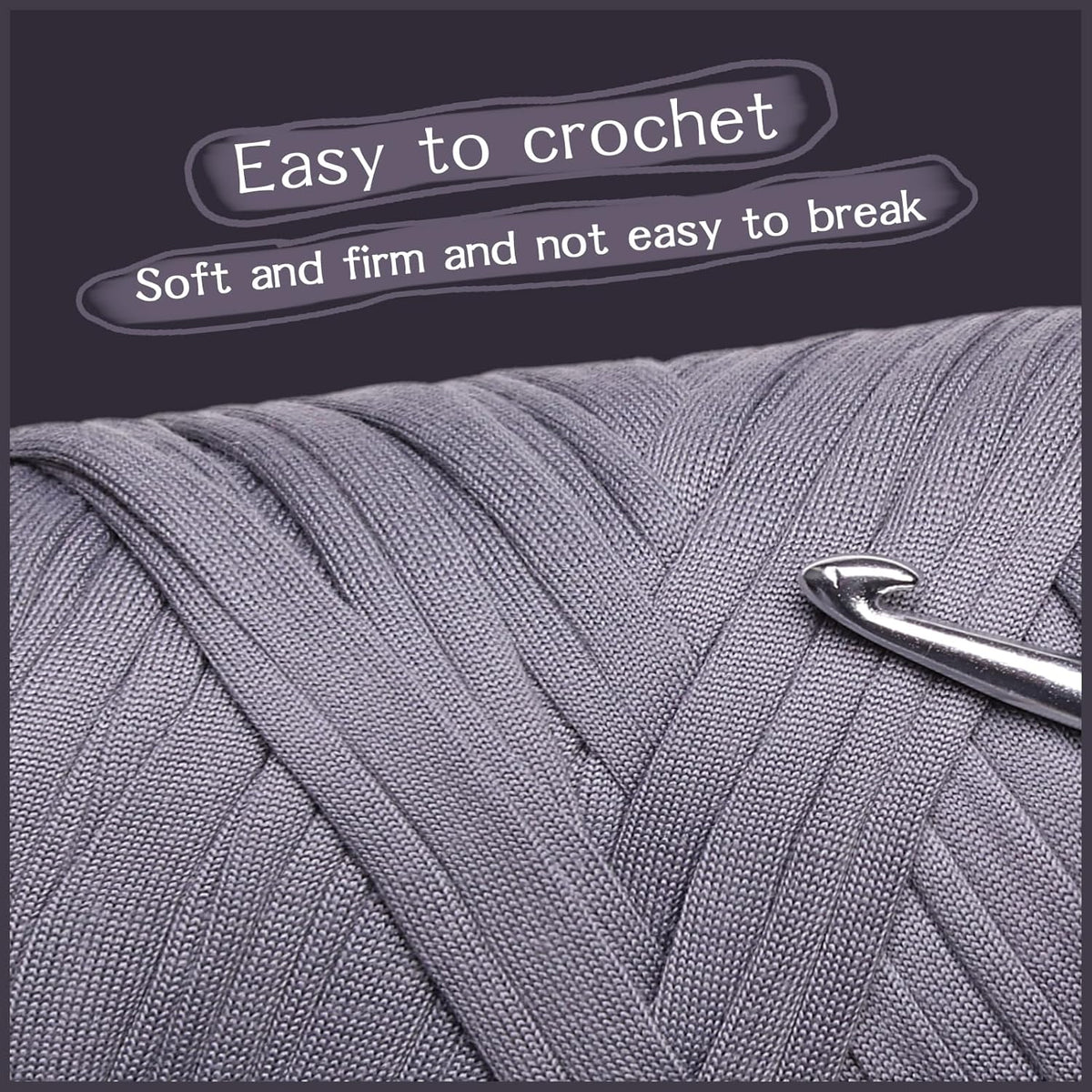 Mooaske 2 Pack T-Shirt Crochet Yarn for DIY Knitting Crochet Cloth
