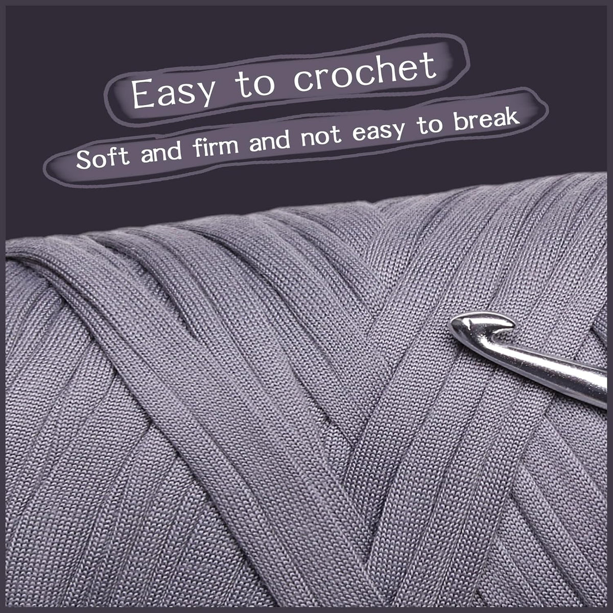 Mooaske 2 Pack T-Shirt Crochet Yarn for DIY Knitting Crochet Cloth