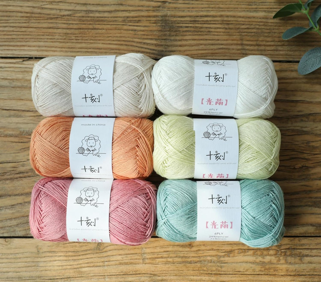 Linen Rayon Lyocell Blend Yarn, Superfine Fingering Weight (1)