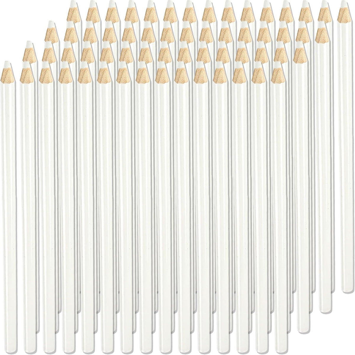 60 Pack White Pencils Water Soluble Fabric Pencils White Washable