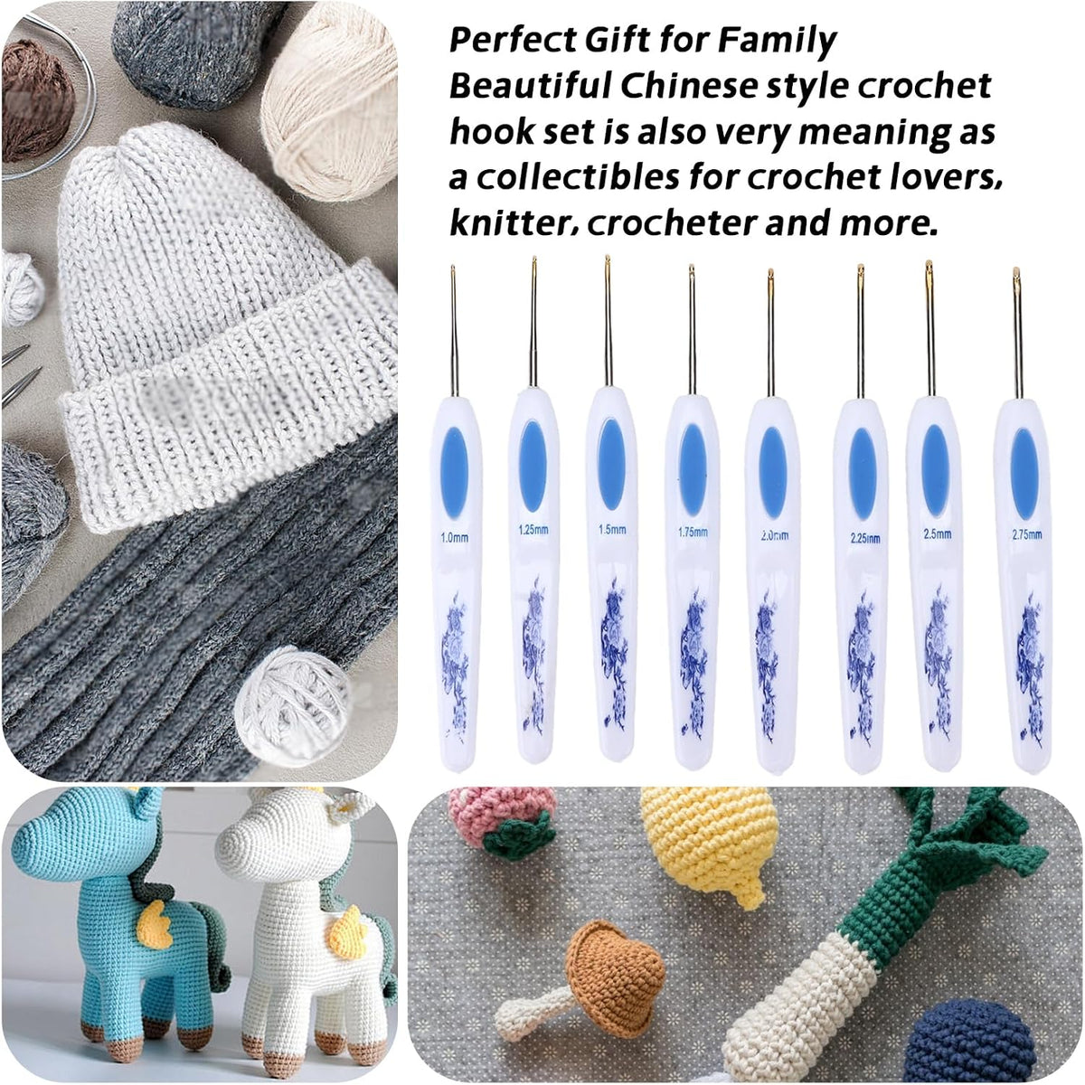 Soft Grip Crochet Hook Set,Crochet Hooks Needles for Arthritic Hands