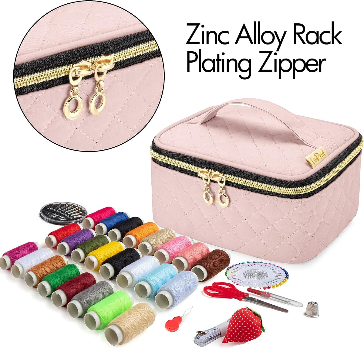 LoDrid Sewing Kit with 24 Color Threads and Sewing Accessories, Dusty