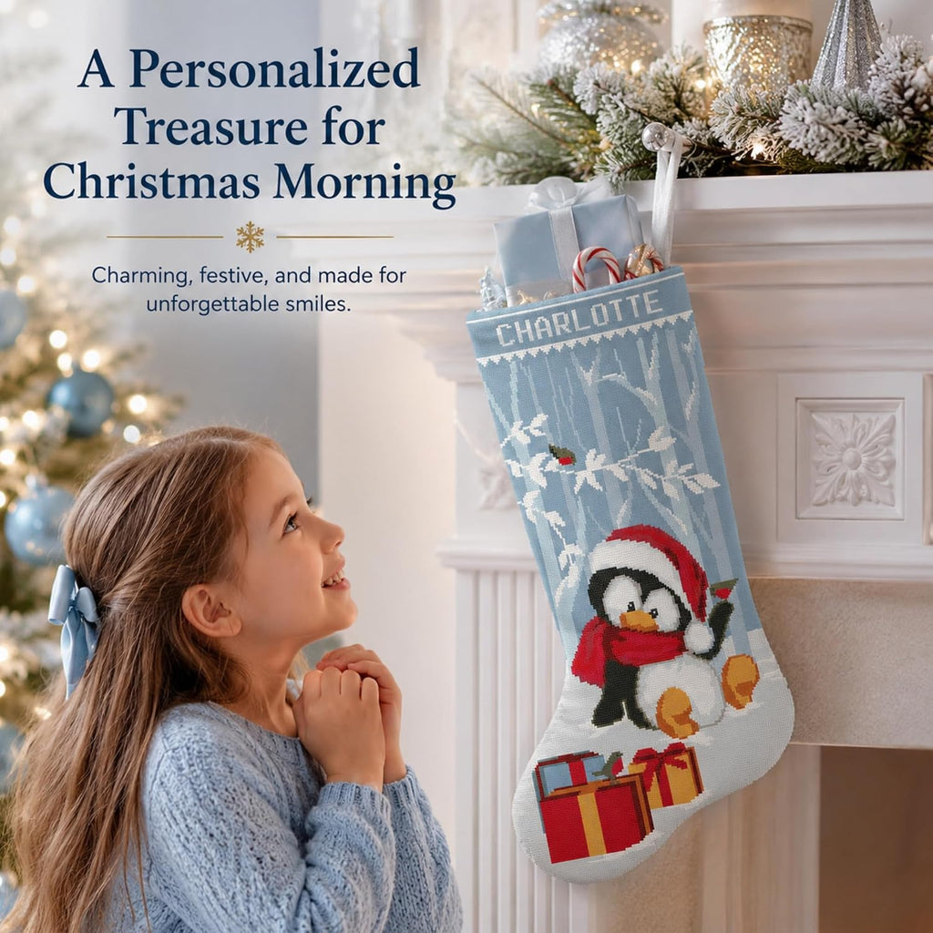 Cross Stitch Kits for Adults Stamped Personalized Christmas Stockings