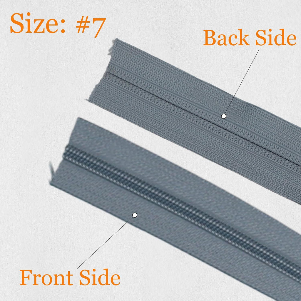 Majestic Giftware #7 Nylon Coil Zippers by the Yard for Sewing