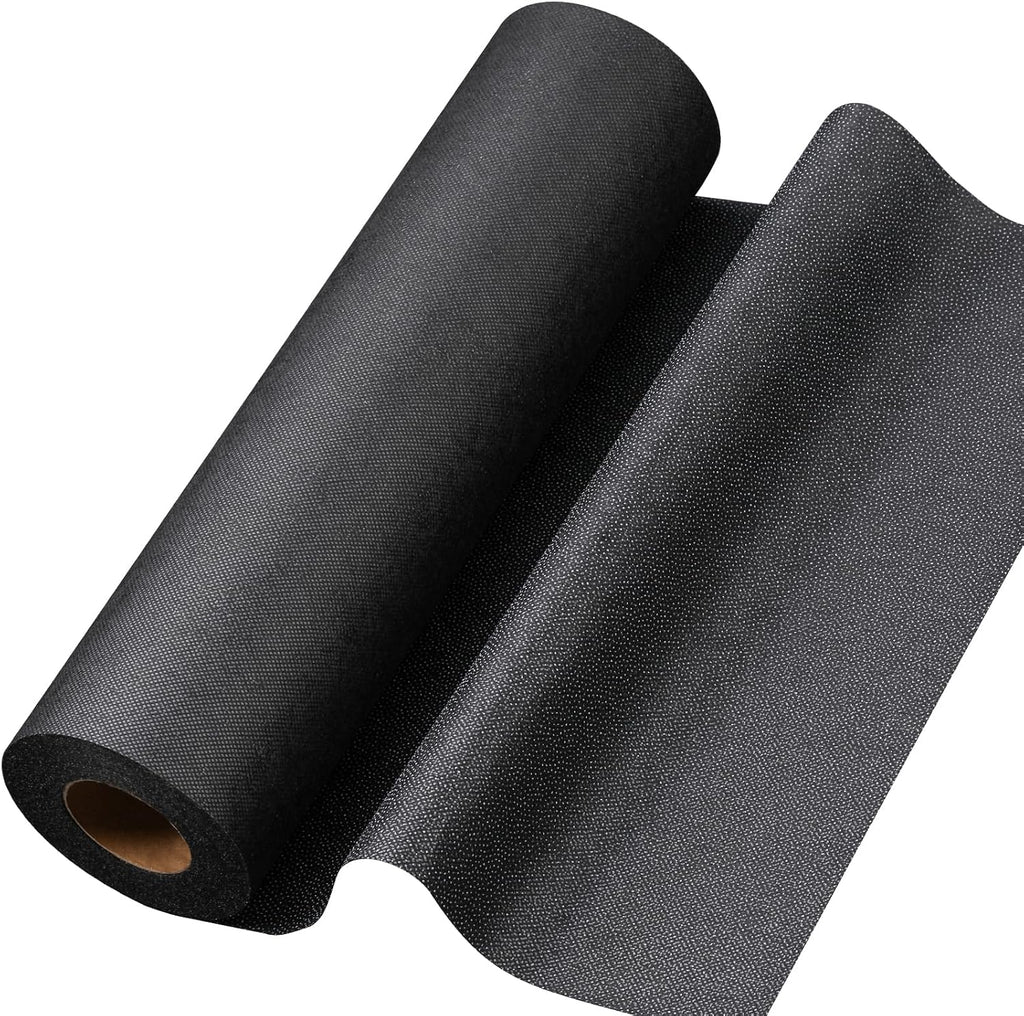 White and Black Medium Weight Interfacing Fabric for Sewing