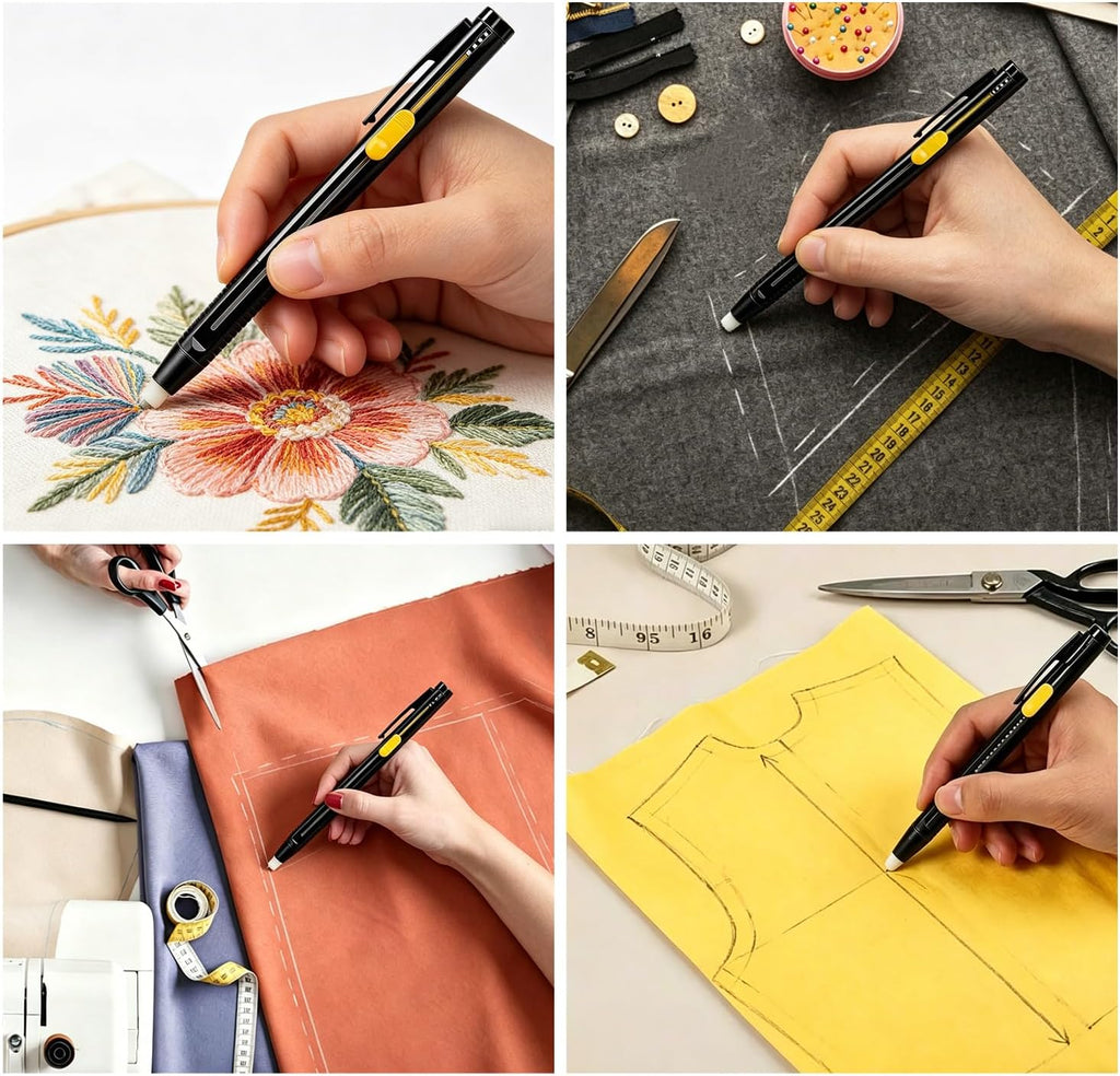 Heat Erasable Fabric Marker for Sewing, Fabric Marking Pens with 60