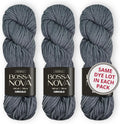 Circulo Bossa Nova Yarn, 3-Skeins Same Dye Lot, Hand-Dyed,100%