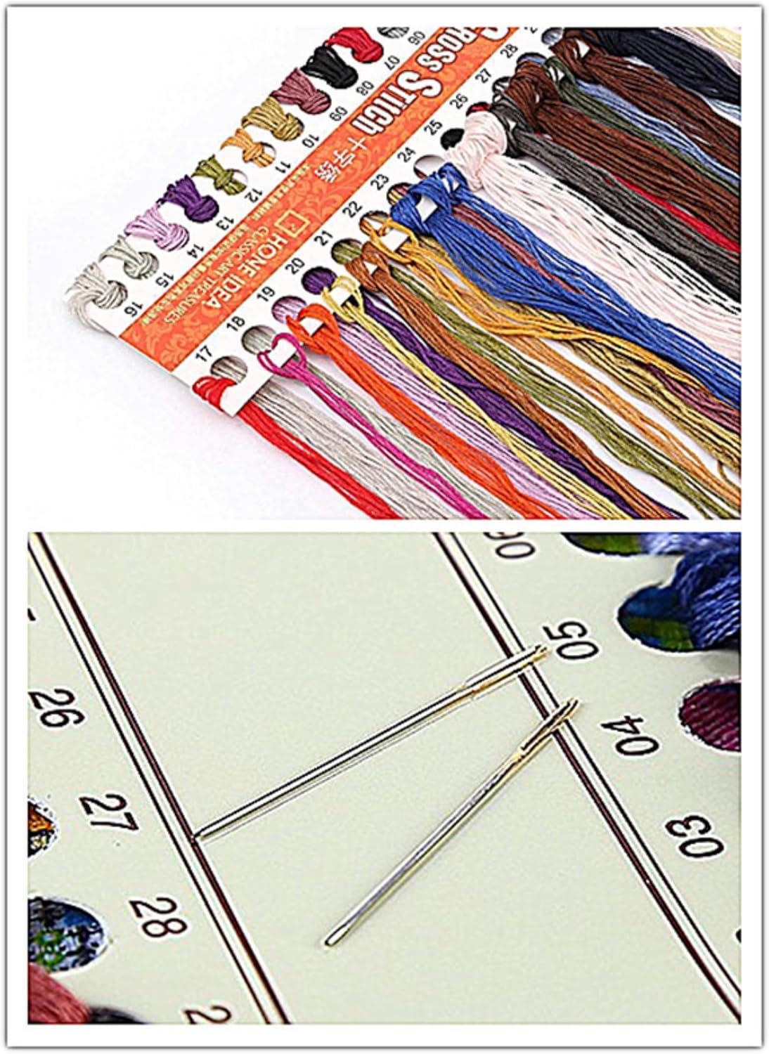 CaptainCrafts Counted Cross Stitch Kits for Adults Flowers Pattern