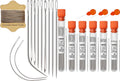 Waxed Sewing Thread (Khaki Color), Heavy Duty Needles (11 PCS) Large