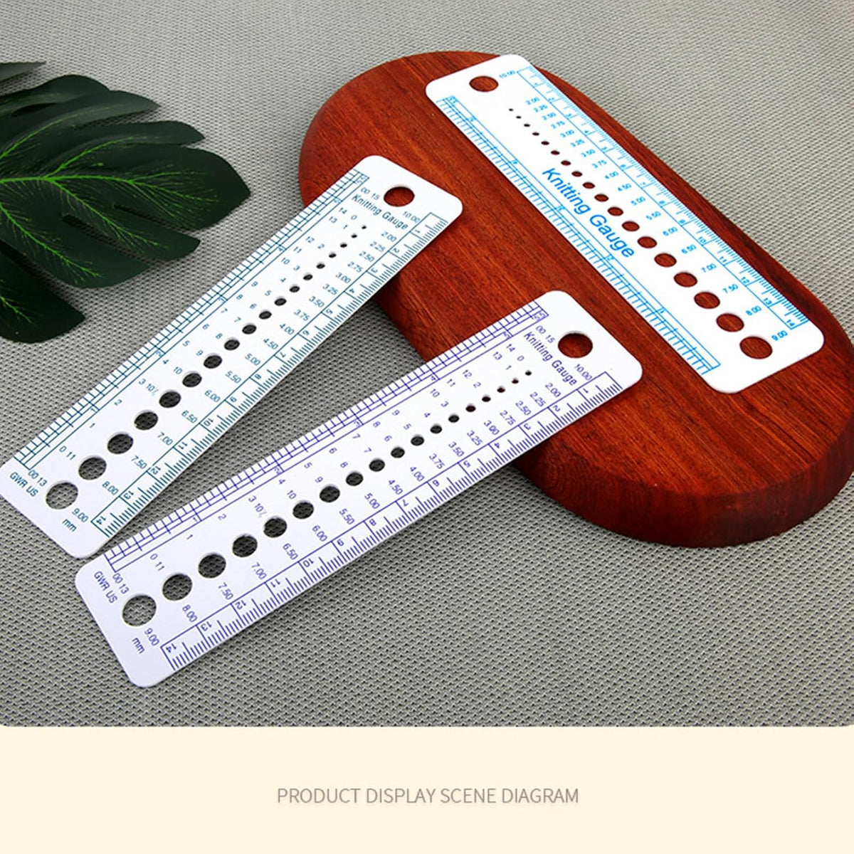 Needle Size Checker with Graduated Gauge, Ruler Purple