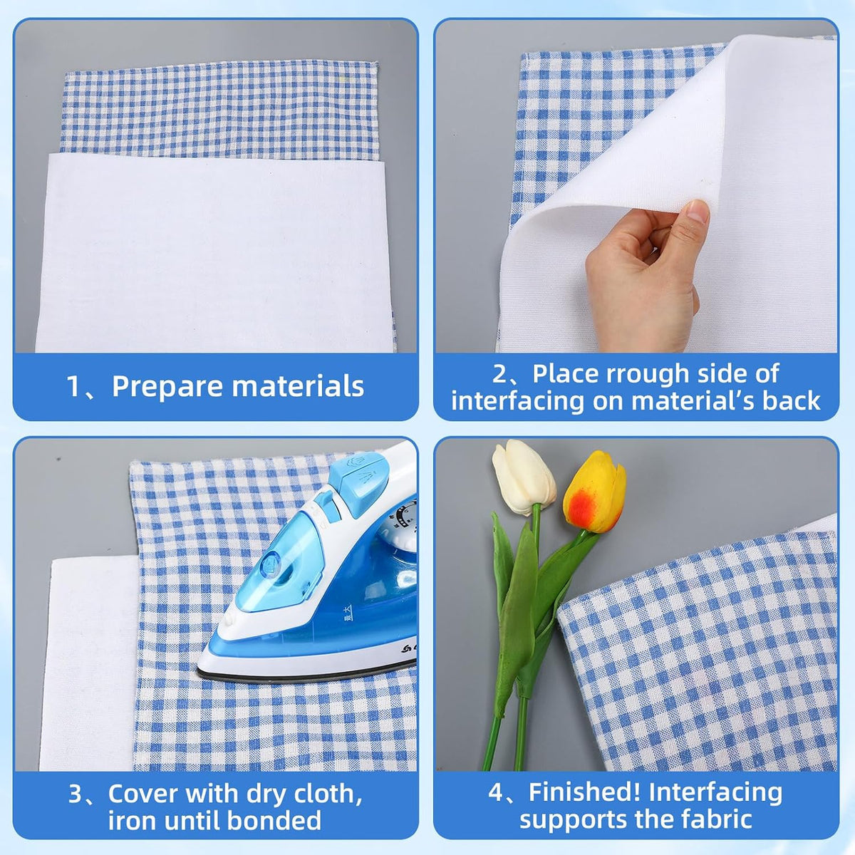 BrightRow 1-Sided Fusible Foam Stabilizer Interfacing, 15 x 48''