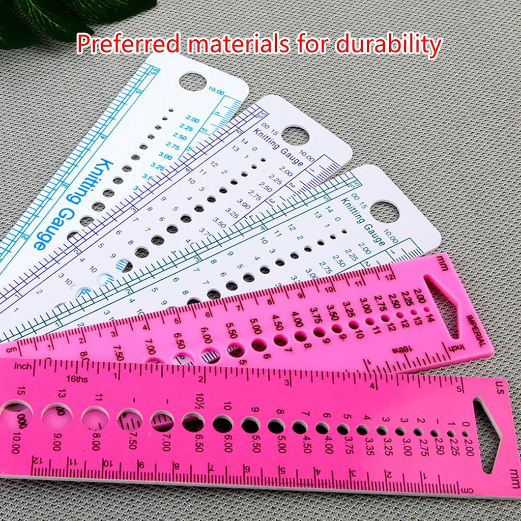Needle Size Checker with Graduated Gauge, Ruler Purple