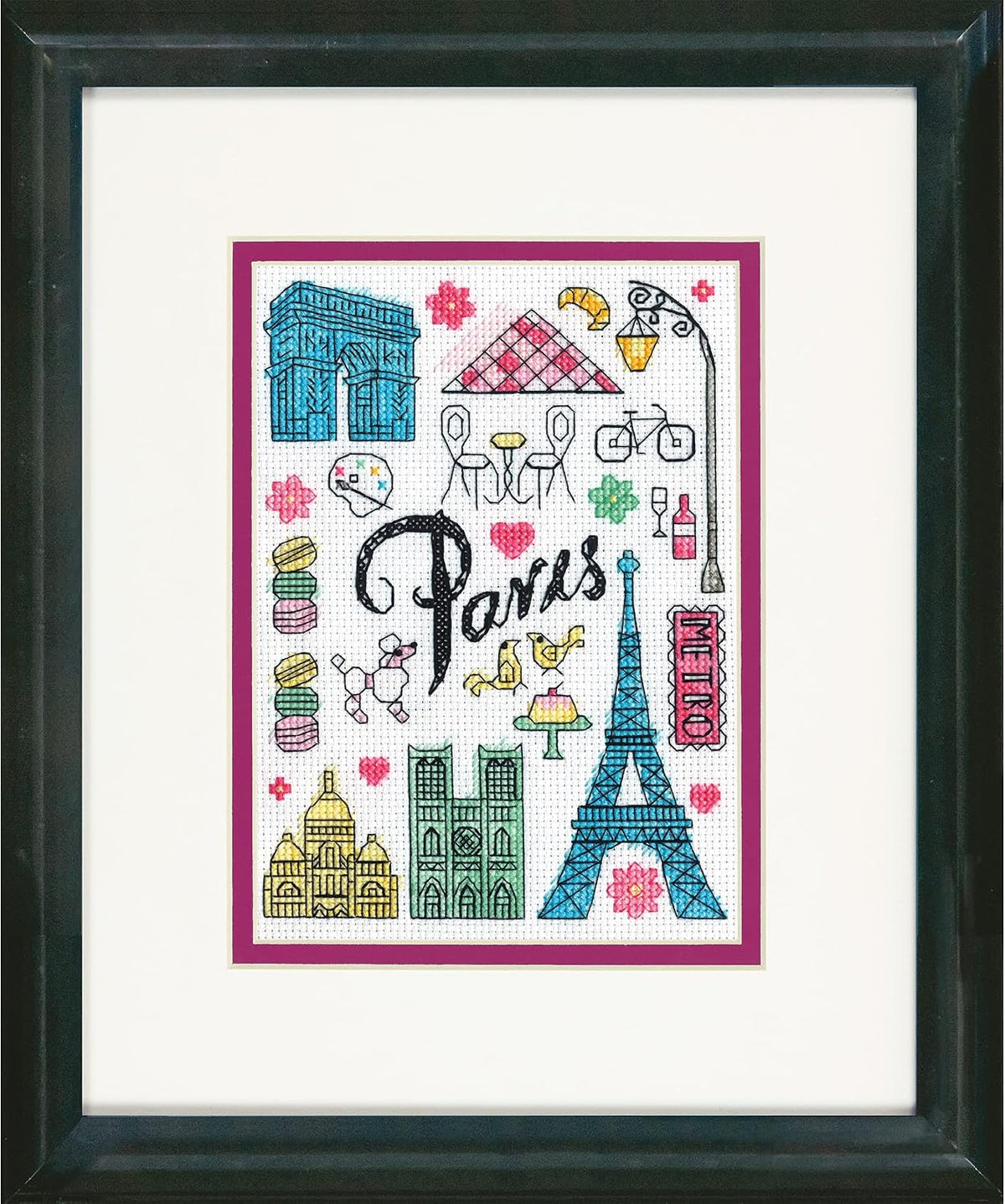 Dimensions New York and Paris Counted Cross Stitch Set, 5" x 7", 14