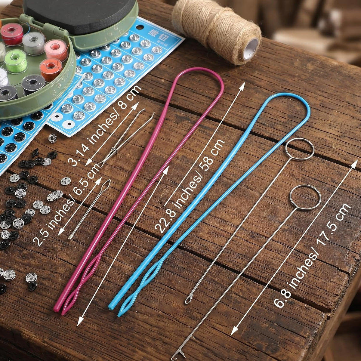 6 pcs Loop Turner Sewing Tool, Flexible Drawstring Threader Tool